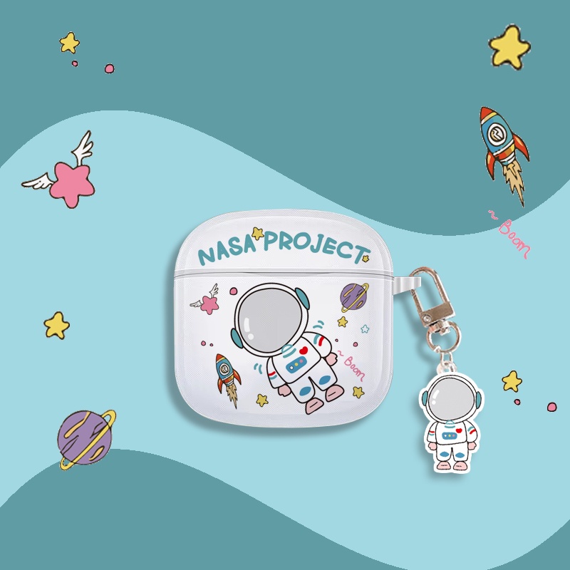 Vỏ bảo vệ hộp sạc tai nghe hình gấu & dâu tây xinh xắn cho Baseus Bowie E3