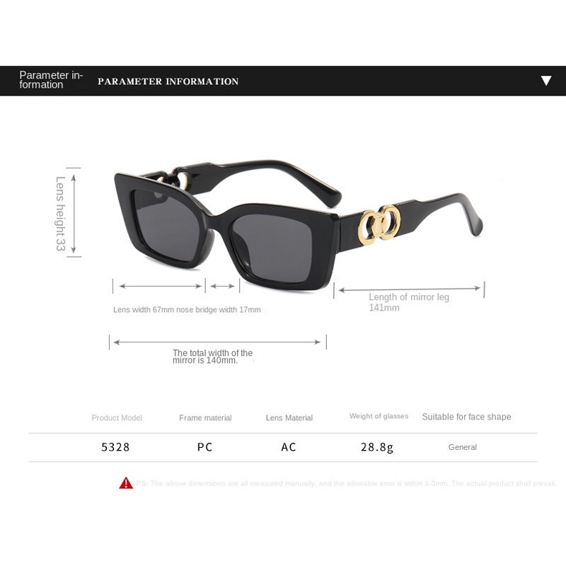 Kính Mát Gọng Vuông Nhỏ Thời Trang Hàn Quốc Cổ Điển Dành Cho Nam Nữ