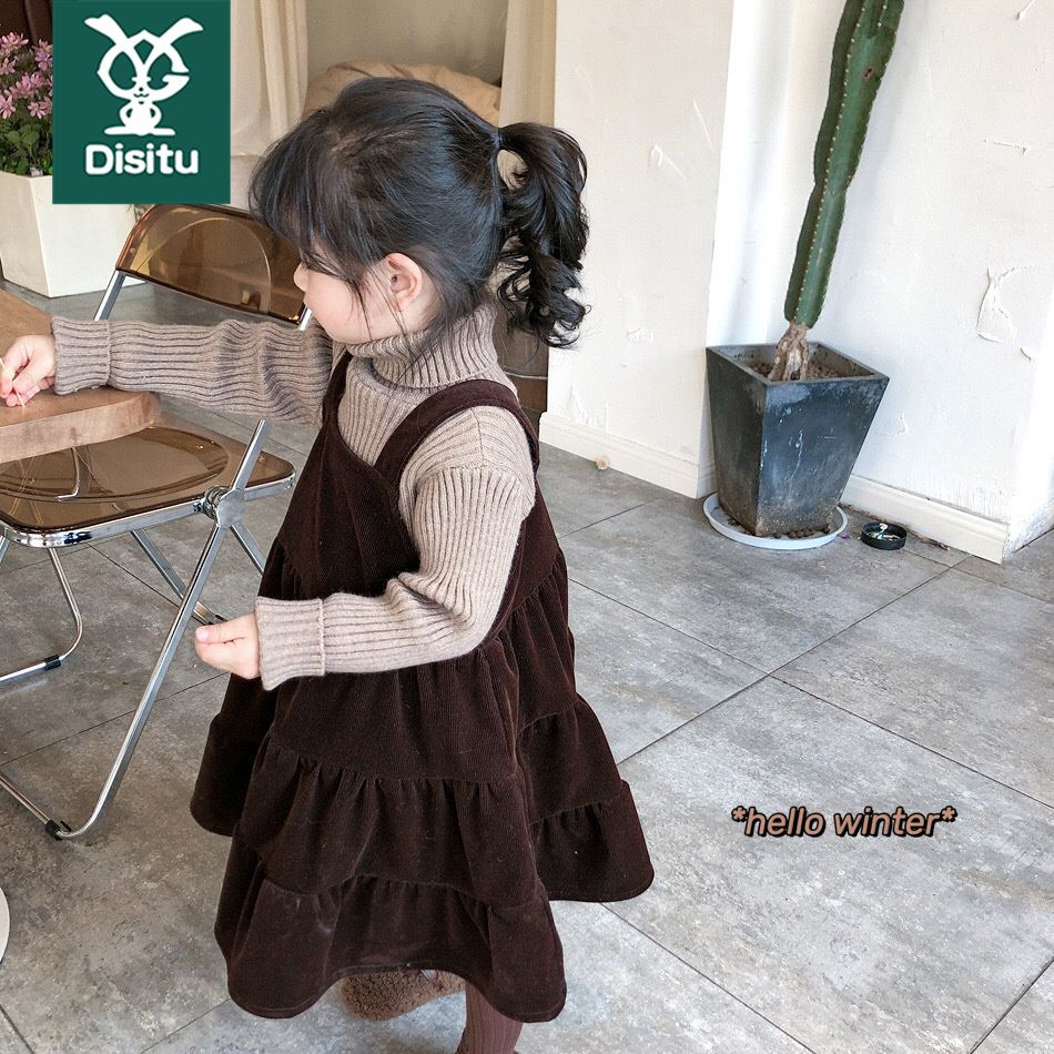 Đầm Sweater Cổ Lọ 22 Kiểu Công Chúa Phong Cách Hàn Quốc Thời Trang Thu Đông Cho Bé Gái