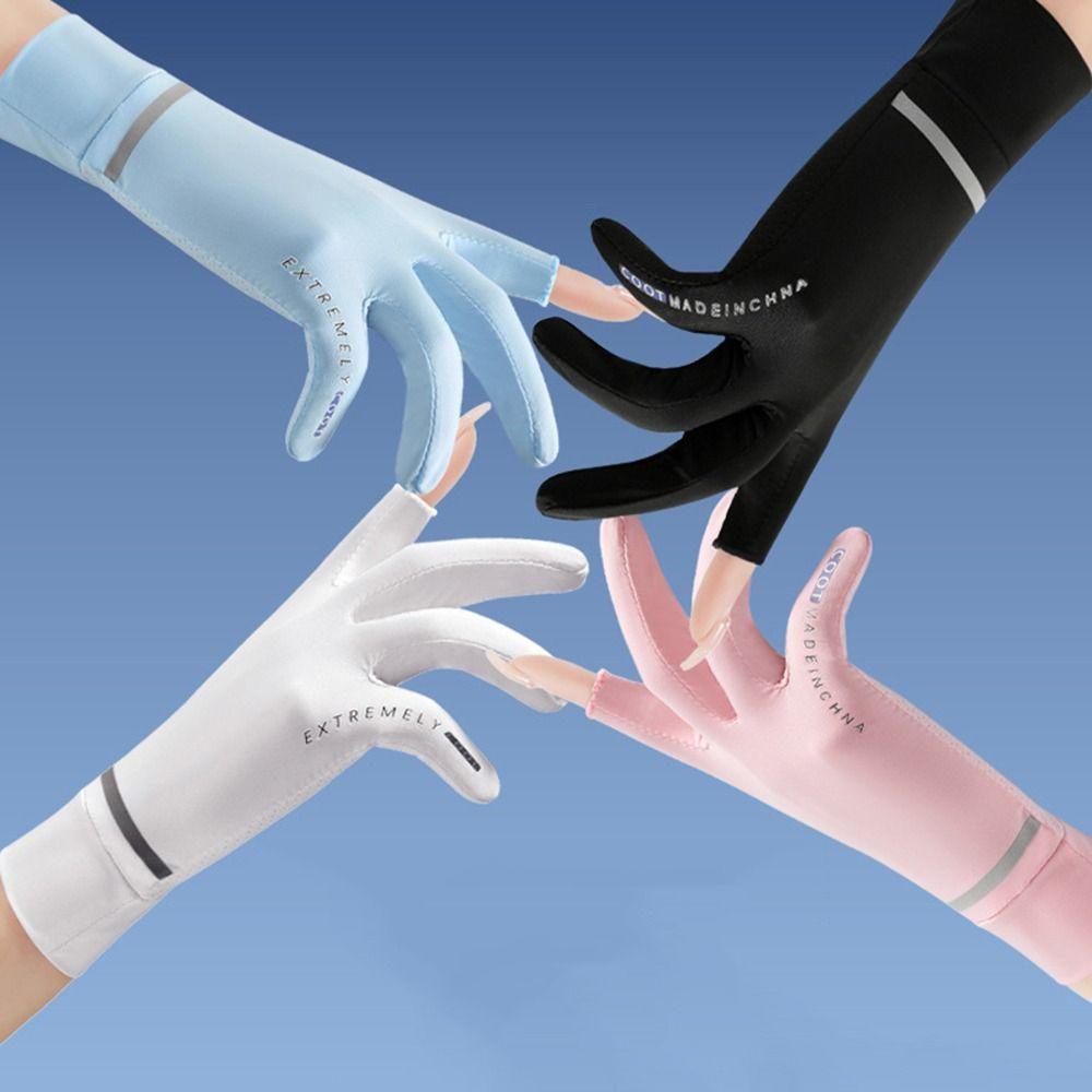 Găng Tay Lái Xe Vải Lụa Lạnh Mỏng Chạm Màn Hình Cảm Ứng Tay TAYLOR1 Cho Nữ