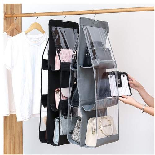 Túi treo giỏ xách chia 6 ngăn đựng túi đeo, đồ dùng đa năng chống bụi tiện dụng thu gọn diện tích tủ đồ của bạn