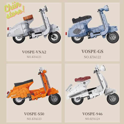 Đồ chơi Lego lắp ghép mô hình xe máy, xe tay ga dành cho bé từ 6 tuổi