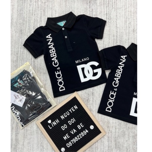 Áo polo bẻ cổ cho bé drew cực chất ảnh thật của shop