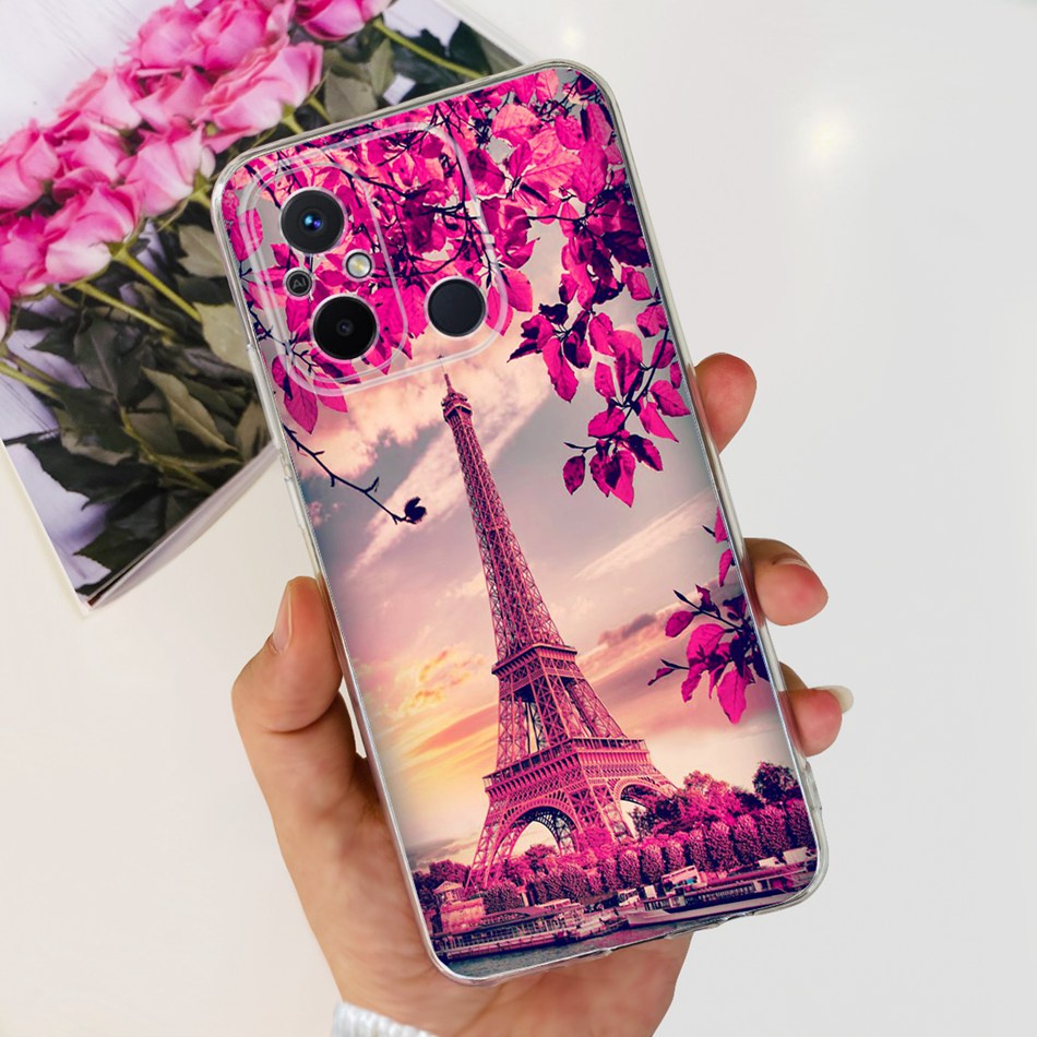 Ốp Điện Thoại TPU Dẻo Họa Tiết Hoạt Hình Mèo & Bướm Dễ Thương Cho Xiaomi Redmi 11A / Redmi 12C 2022 Redmi11A 12C 4G