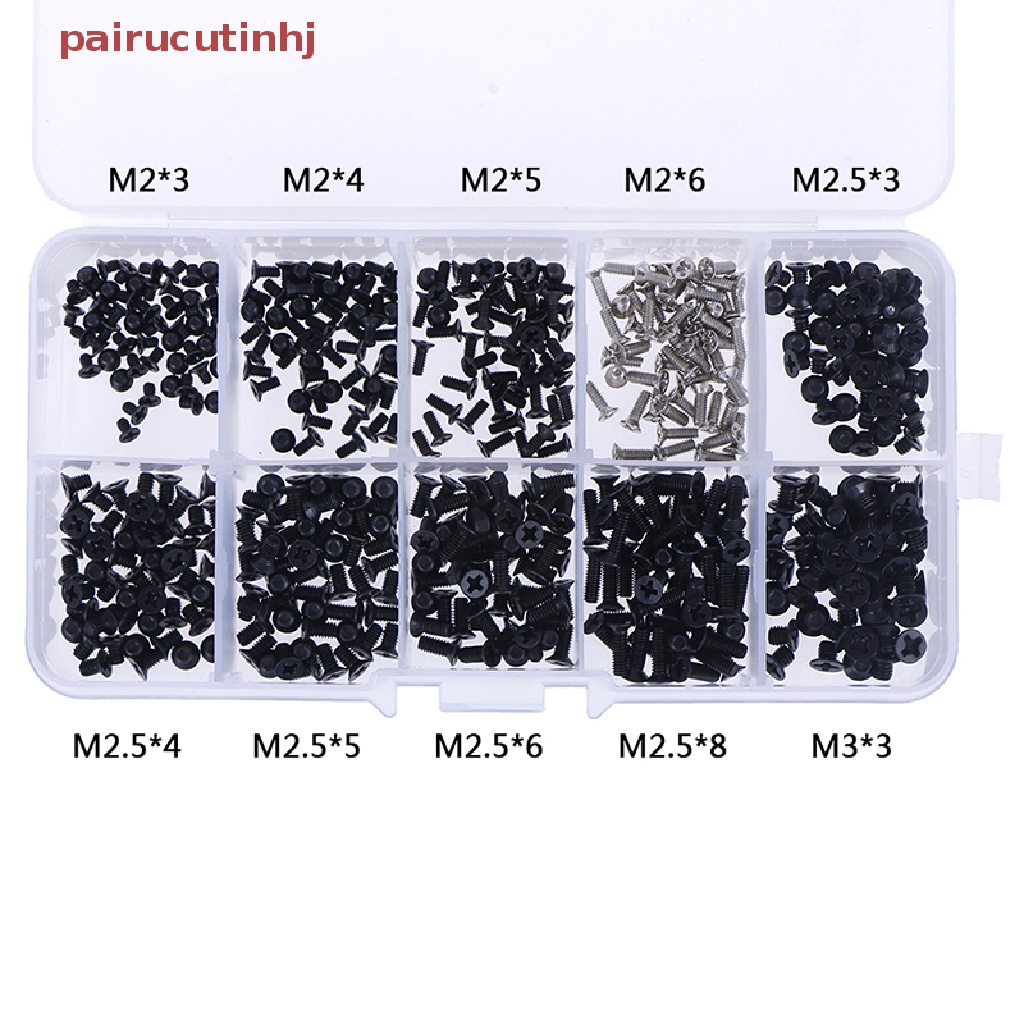 Pairhj 500pcs laptop computer screws set universal screw m2 m2.3 m3 VN