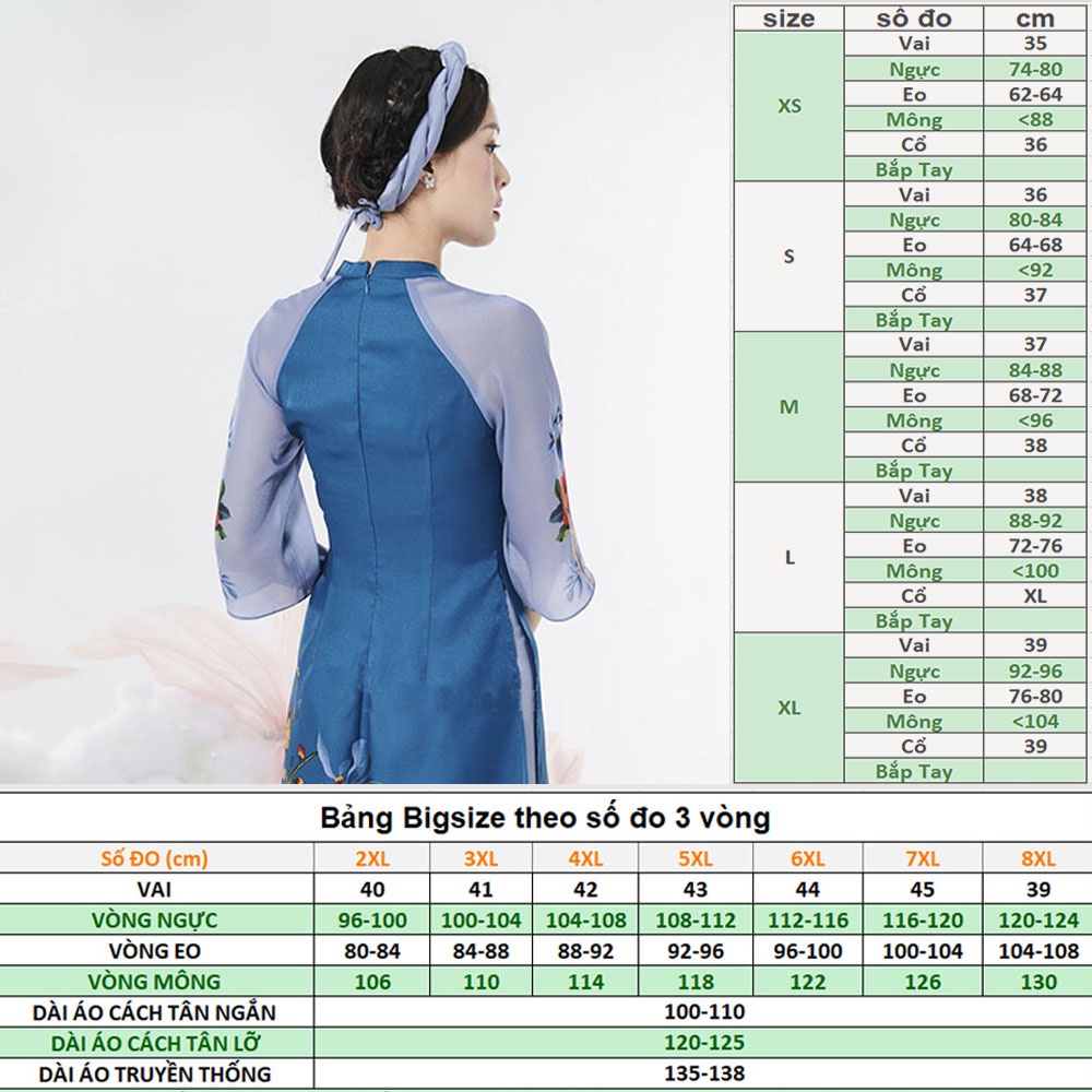 Áo Dài Von In Hình Cách Tân Nữ PA05