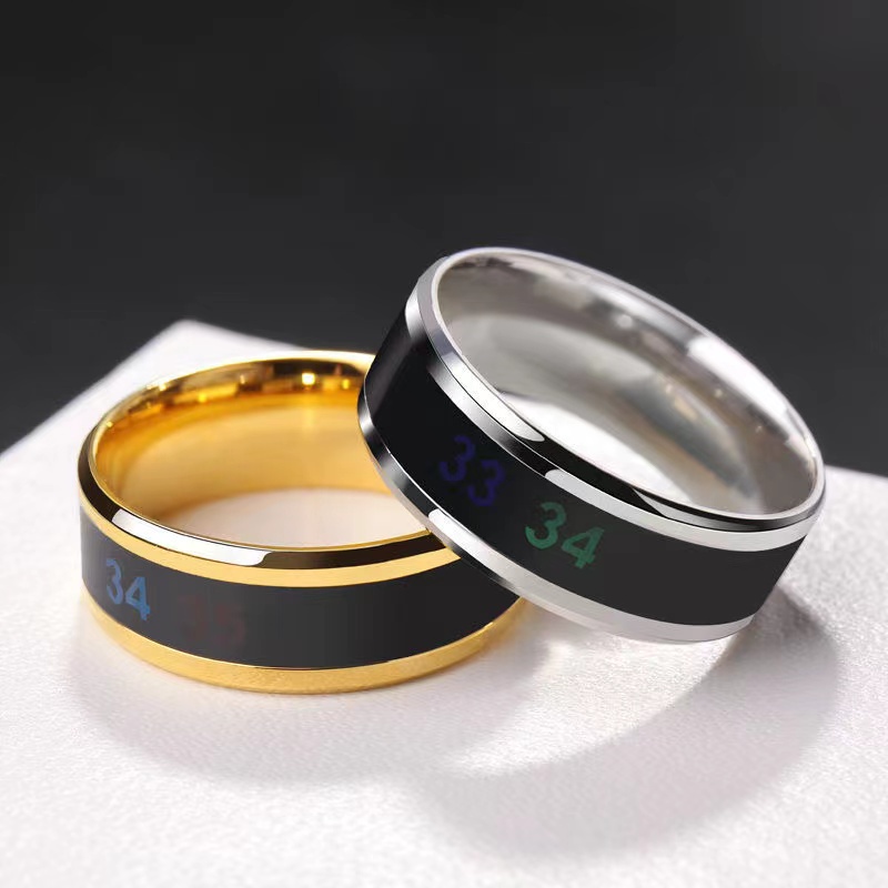 Smart temperature ring | Fashion stainless steel jewelry | Titanium steel non-fading anti-allergic ring