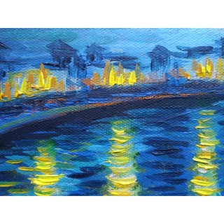 Sao Đêm -  Tranh Sơn Dầu Vẽ Tay 30x40cm