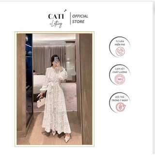 Váy thô ren trắng cao cấp sang chảnh 1836