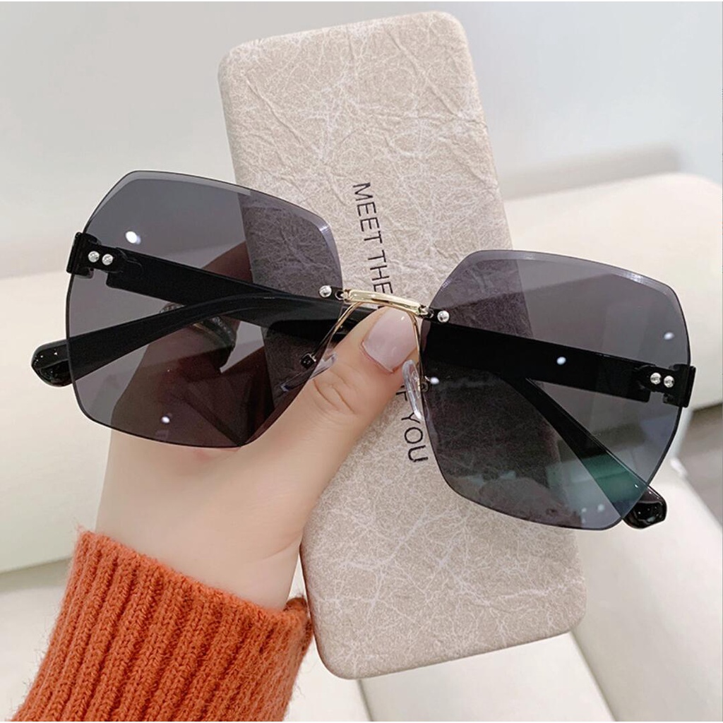 Kính Mát Không Gọng Chống Tia uv Thời Trang Dành Cho Nữ