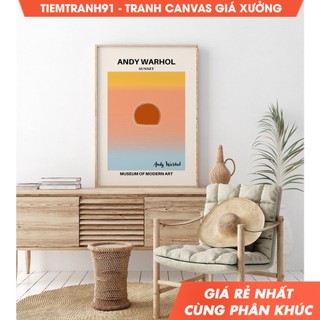 Tranh treo tường Andy Warhol, Andy Warhol Sunset, Warhol, Andy Warhol Poster,Pop Art, Abstract Wall Art,tặng kèm đinh tr