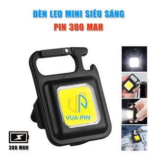 Đèn led mini siêu sáng 800 lumens pin sạc usb - móc khóa đèn pin mini led đa năng pin 300mah