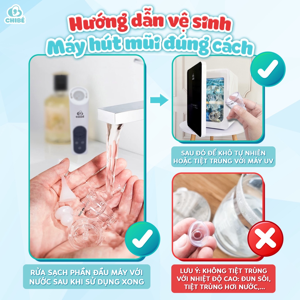 Phụ kiện máy hút mũi KICHILACHI - Hộp chứa dịch máy hút mũi đầu hút mũi CHIBE cho bé sambaby chuyên đồ sơ sinh