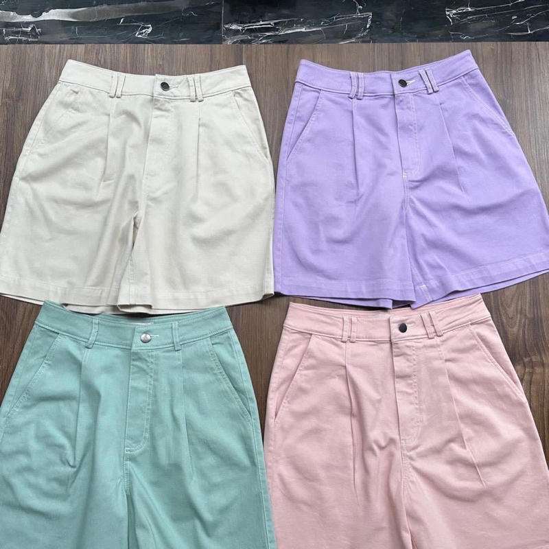 Quần Short kaki jean nữ. Hình cận vải shop chụp thật