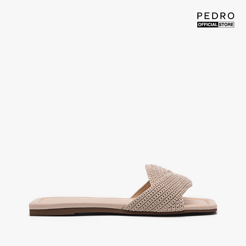 PEDRO - Giày sandals nữ mũi vuông quai dệt kim sang trọng PW1-66740008-35