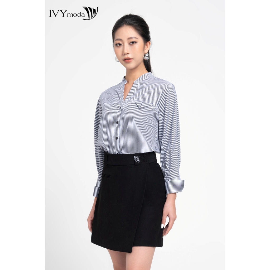 Chân váy chữ A đắp vạt chéo IVY moda MS 31B9462