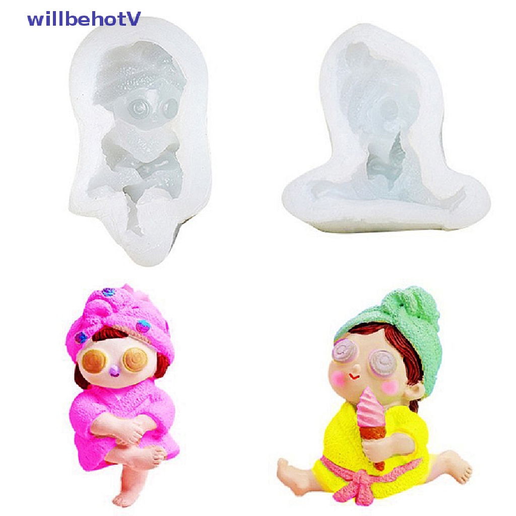 Khuôn Làm Bánh Bằng Silicone Hình Cô Gái 3D