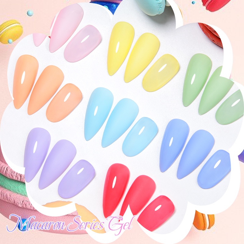 Gel Sơn Móng Tay MTSSII MEET ACROSS Sấy Khô UV LED Bán Vĩnh Viễn Màu Trơn Macaron Tùy Chọn 7ml