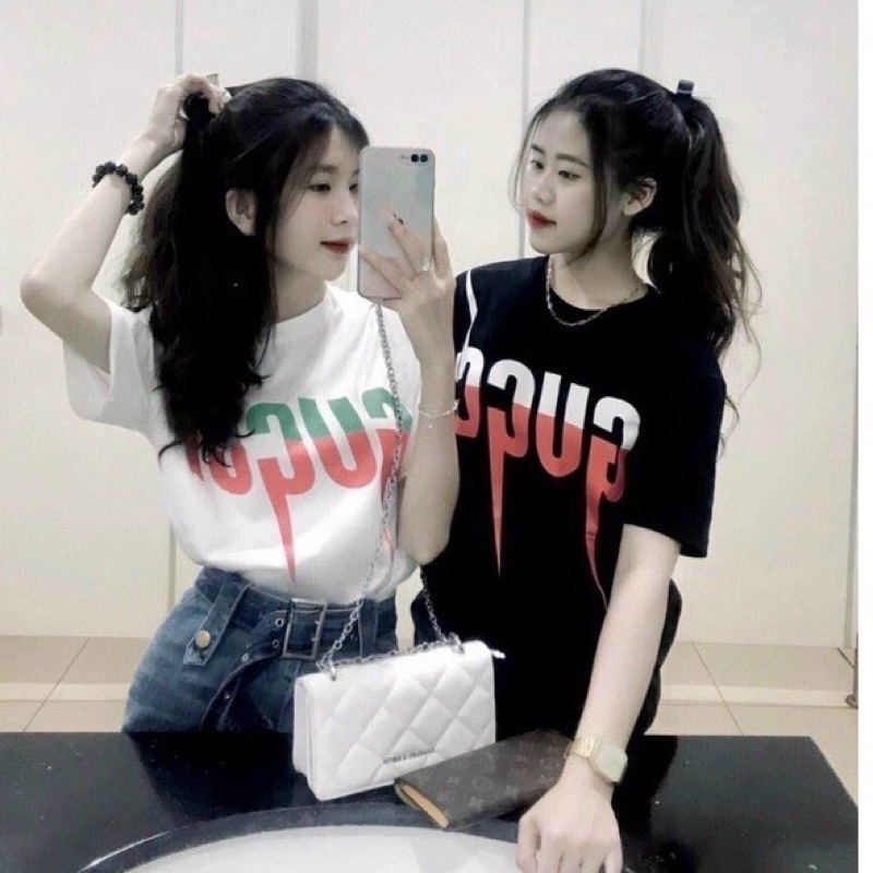 Áo thun tay lỡ .Áo In Nỗi Guuci Vệt -Tiemnhaboi M48-
