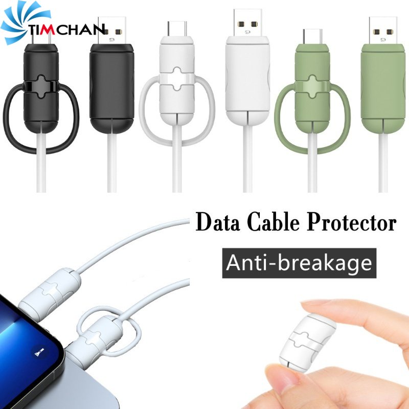 Dụng Cụ Quấn Dây Cáp Sạc USB Type-C Bằng Silicon Mềm Chống Đứt Gãy Thông Dụng Cho Apple Android