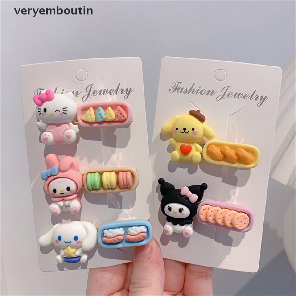 Bộ 2 Kẹp Tóc Họa Tiết Hoạt Hình Động Vật Ngọt Ngào Thời Trang Cho Nữ