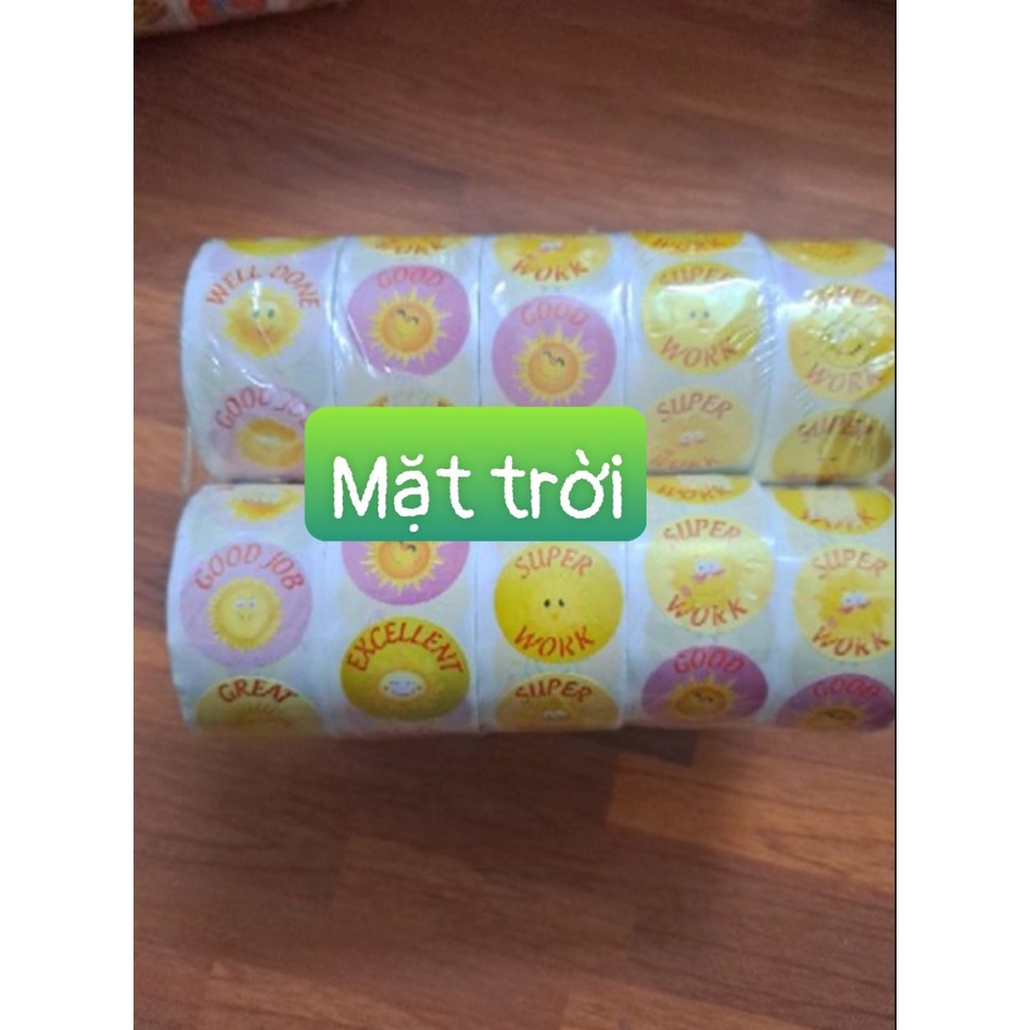 Sticker khen thưởng mỗi cuộn 500 stickers..............