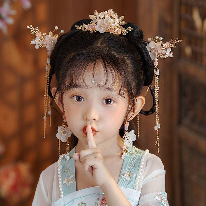 Nyapass Trâm Cài Tóc Tua Rua Phong Cách Hanfu Tang Cổ Điển Trung Hoa Dành Cho Bé Gái