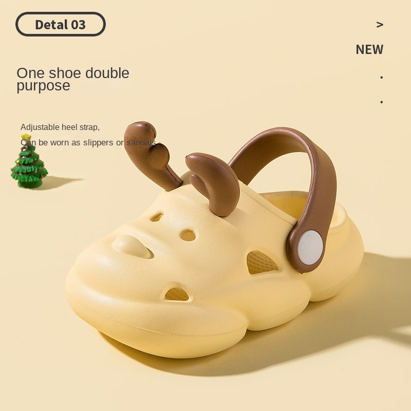 Dép Sandal Đục Lỗ Hoạ Tiết Nai Dễ Thương Xinh Xắn Dành Cho Bé Pine270