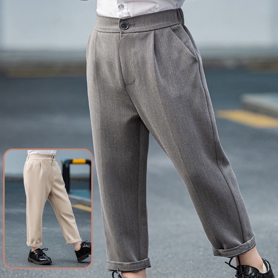 Quần Âu Tây Cho Bé Chất Vải Co Giãn Cho Bé Từ 18-45kg