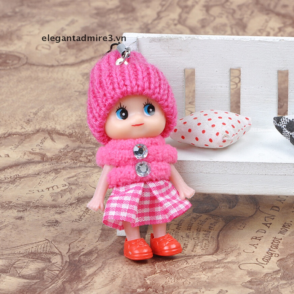 1 Búp Bê Đồ Chơi Mini Mềm Mại Kích Thước 8cm Trang Trí Điện Thoại Cho Bé