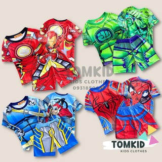 25-42Kg  Đồ bộ bé trai thun lạnh Tomkids, bộ siêu nhân bé trai chất thun lạnh mát mẻ co giãn mùa hè