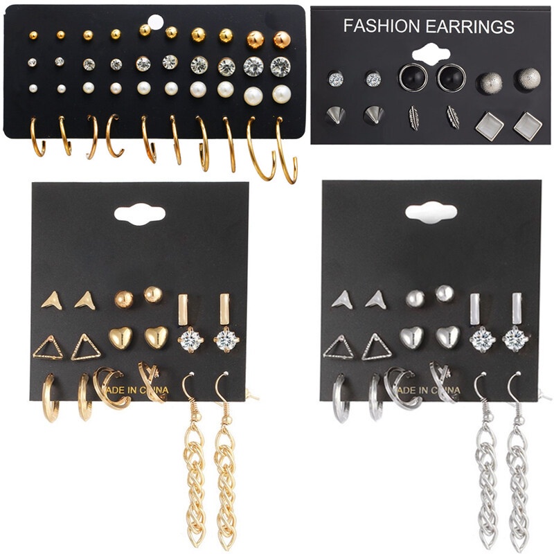 Khuyên tai AY kiểu hình học thời trang cho nữ