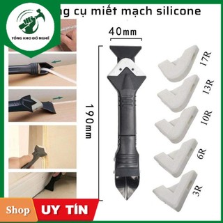 Bộ dụng cụ miết mạch keo silicon kèm 5 đầu miết silicon _ TKDN