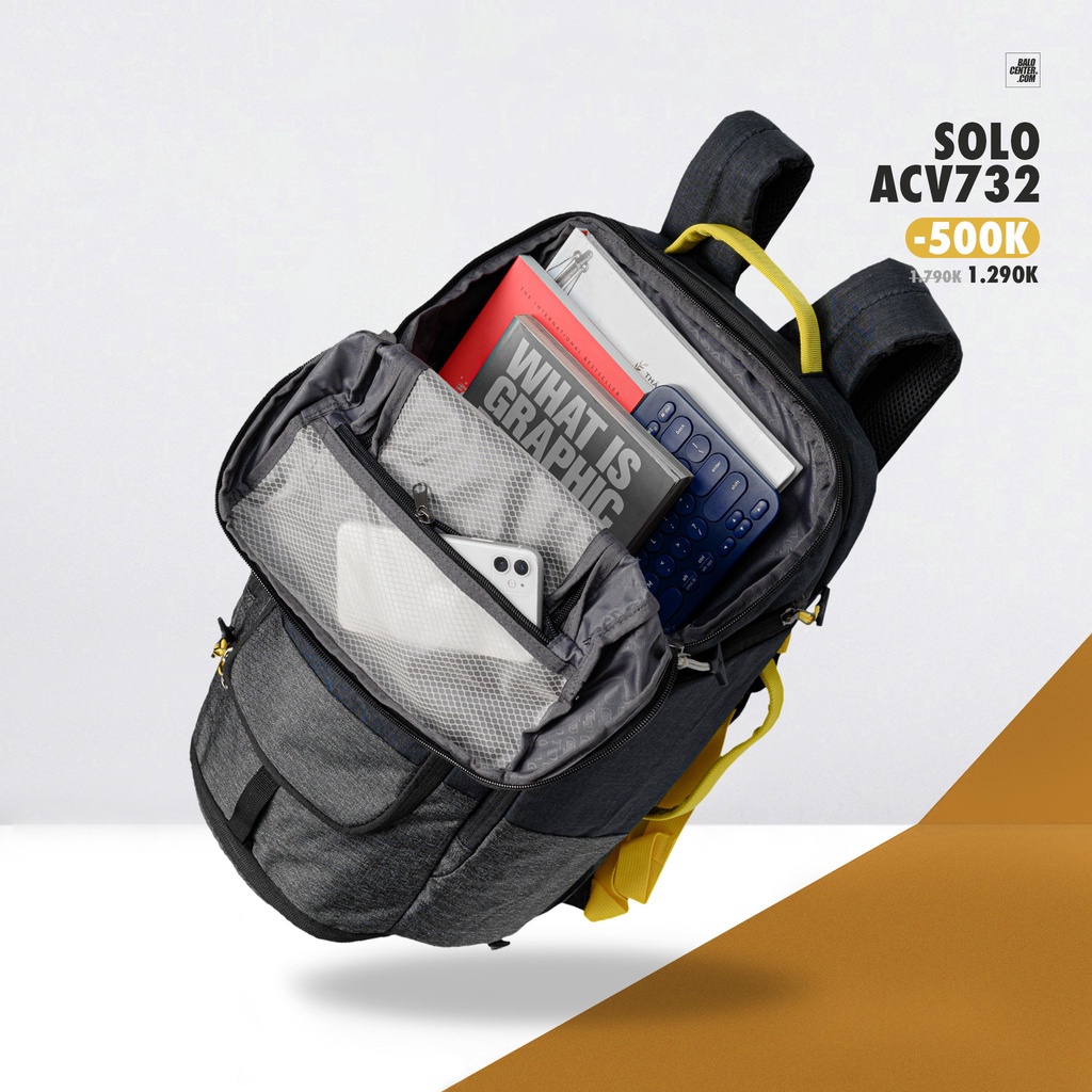 Balo Laptop/ Balo Du Lịch Thể Thao Có Ngăn Đựng Giày, Ngăn Chống Sốc Laptop 17.3” Solo Velocity Max 17.3” (ACV732)