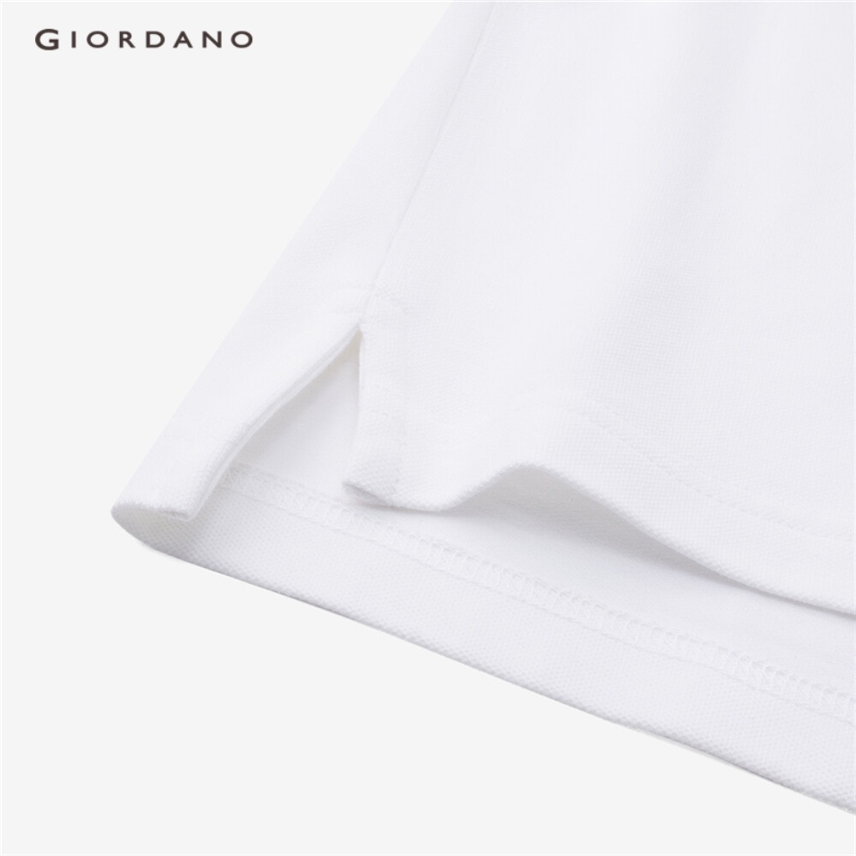 Áo polo nam GIORDANO 01013408 ngắn tay in họa tiết sư tử ba chiều thời trang