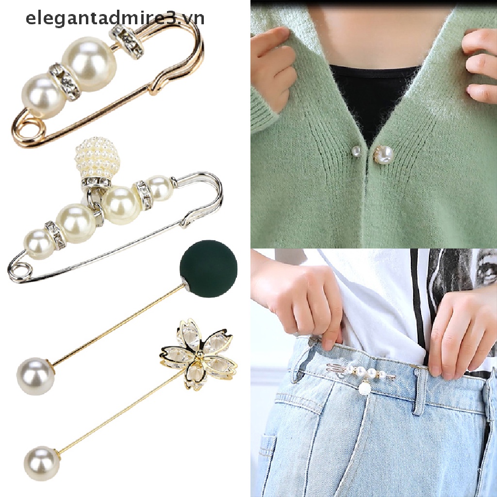 Trâm Cài Áo Sweater / Đầm / Quần Đính Ngọc Trai ~