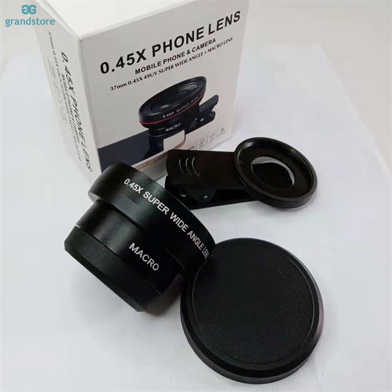 Thấu Kính Góc Siêu Rộng + Macro Hai Trong Một 37MM 0.45X 49UV Chuyên Dụng Dành Cho Điện Thoại