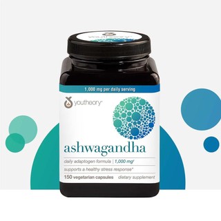 Viên uống nhân sâm Ấn Độ Youtheory Ashwagandha 1000mg Mỹ