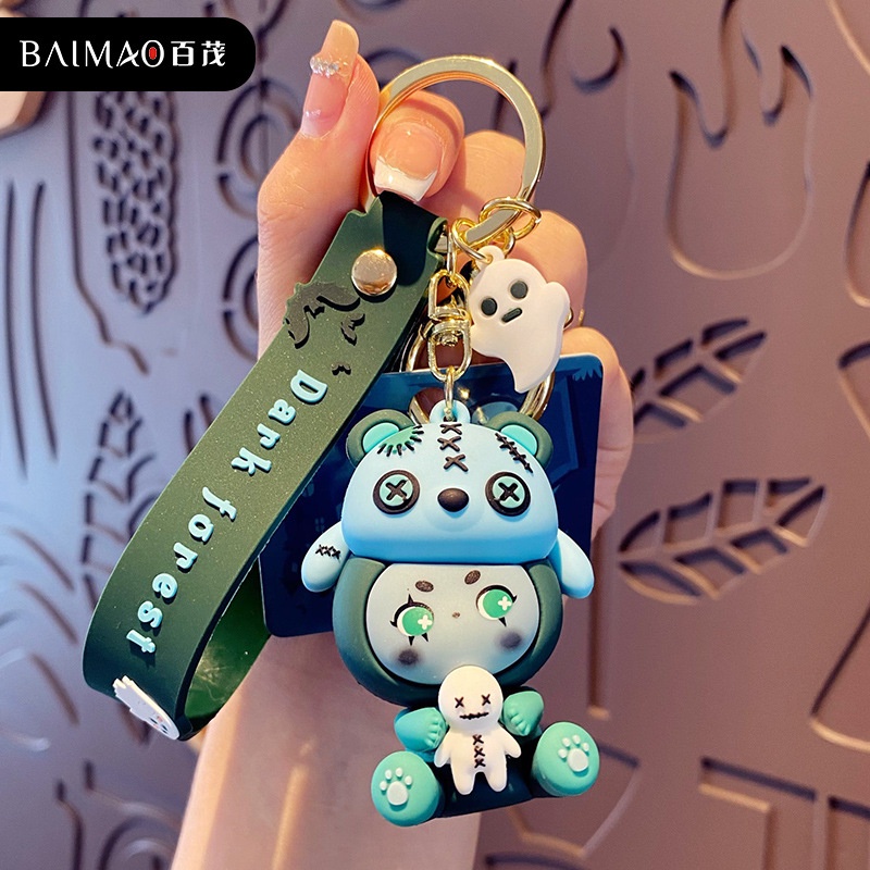 Móc Chìa Khóa Họa Tiết Hoạt Hình Phong Cách Gothic Tinh Tế Thời Trang Cho Cặp Đôi