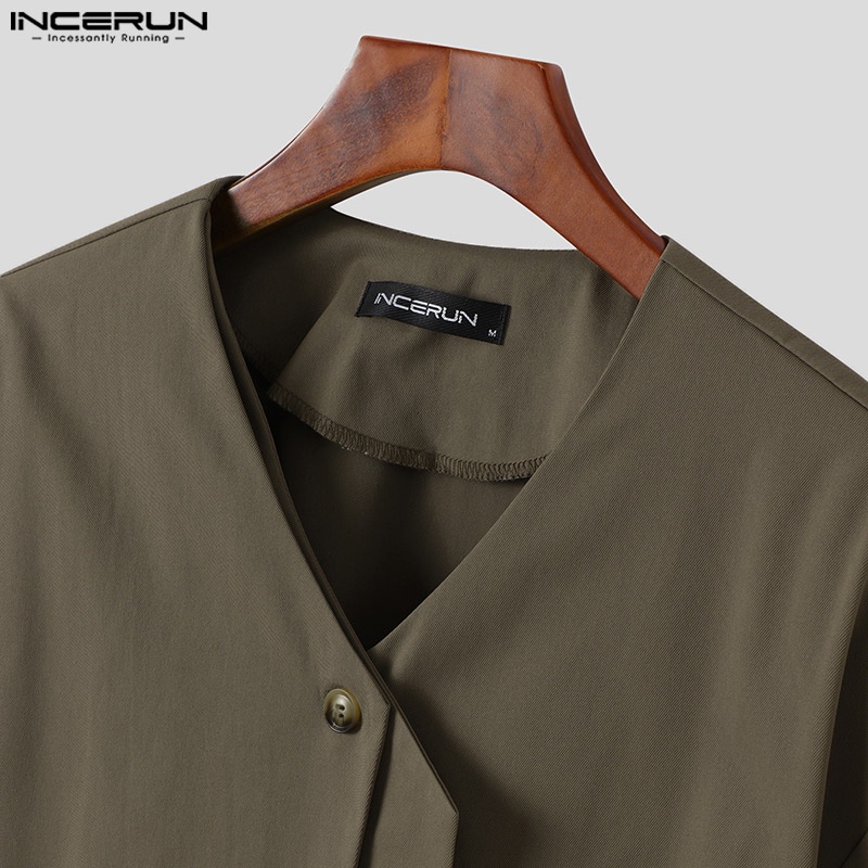 Áo khoác vest INCERUN tay dài thời trang cho nam | BigBuy360 - bigbuy360.vn