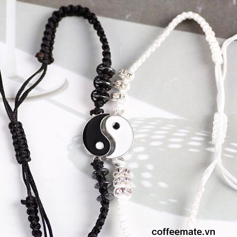 ⚡Vòng tay bằng hợp kim thiết kế mặt dây kết hợp âm dương thời trang cho cặp đôi