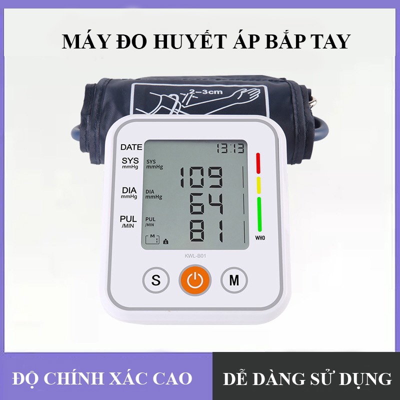 Máy Đo Huyết Áp Bắp Tay Đo Nhịp Tim Cao Cấp Chính Hãng Dễ Dàng Sử Dụng Độ Chính Xác Cao Màn Hình Hiển Thị Rõ Ràng
