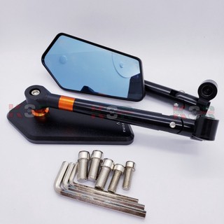 Giá 1 cặp - Kính chiếu hậu iphone xéo, gương rizoma gắn xe máy exciter, sirius, wave, sh..Hình thật sản phẩm