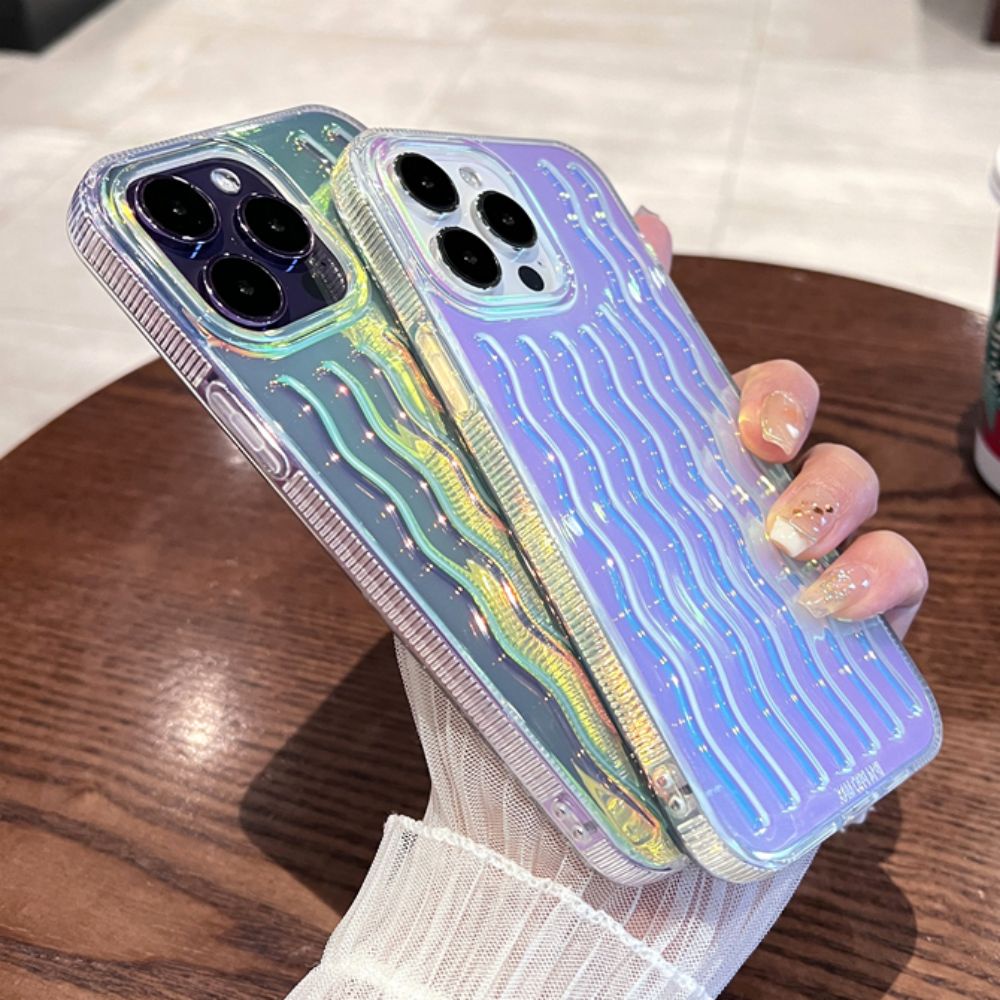 Ốp Điện Thoại TPU Mềm Chống Trượt Chống Rơi Họa Tiết Lượn Sóng 3D Sang Trọng Cho IPhone 11 12 13 14 Pro Max