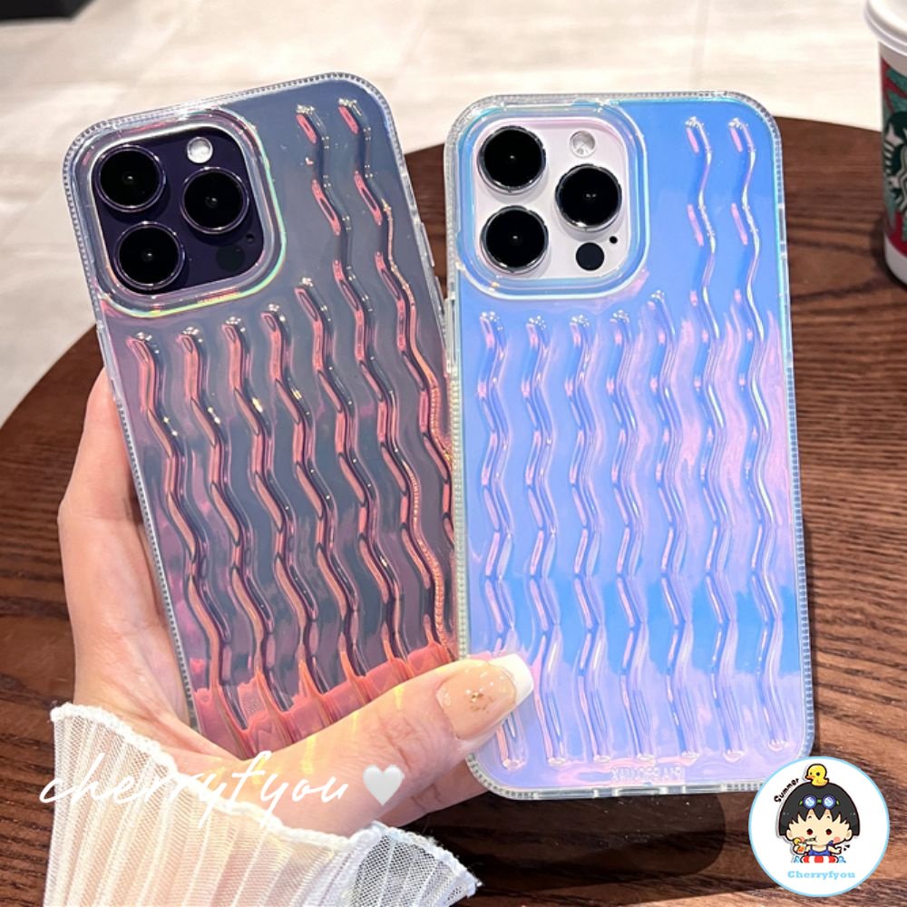 Ốp Điện Thoại TPU Mềm Chống Trượt Chống Rơi Họa Tiết Lượn Sóng 3D Sang Trọng Cho IPhone 11 12 13 14 Pro Max