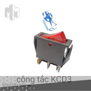 Công tắc KCD3 màu đỏ 1 chiếc , công tắc 3 chân màu đỏ