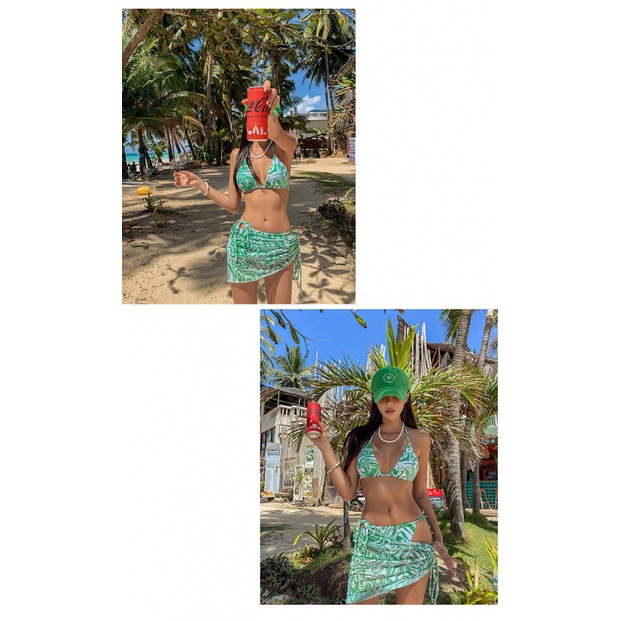 Bộ Đồ Bơi Ba Mảnh Vải Tuyn Phong Cách Âu Mỹ Mới Quyến Rũ Cho Nữ