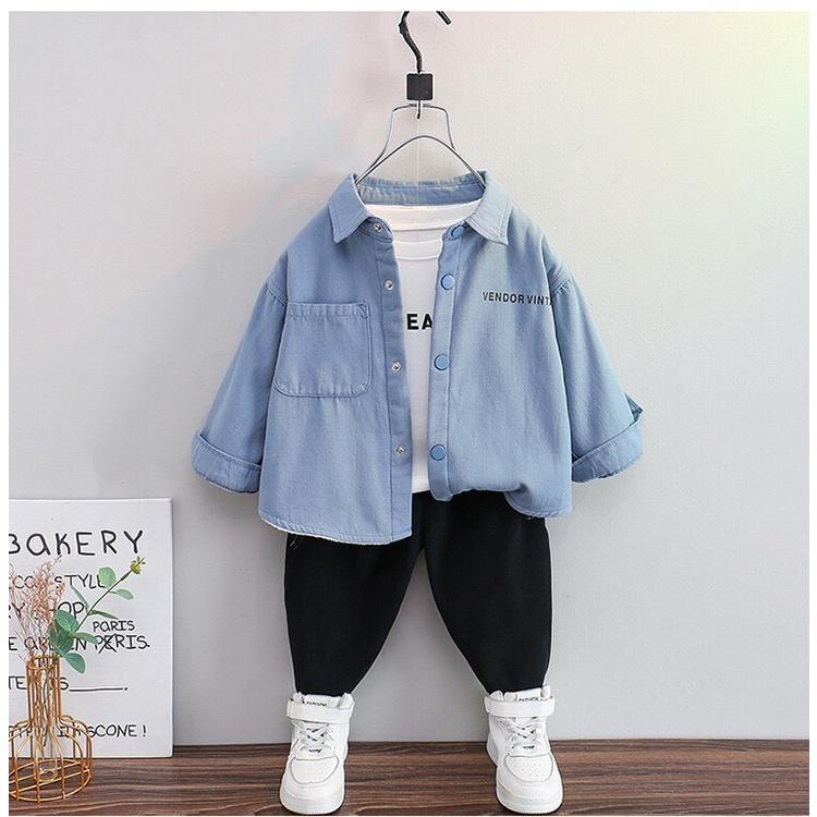 Áo Sơ Mi 2 Lớp Cho Bé JESSKIDS, Áo Dài Tay Bé Trai Đi Học, Đi Chơi Đều Xinhh Từ 7-28kg