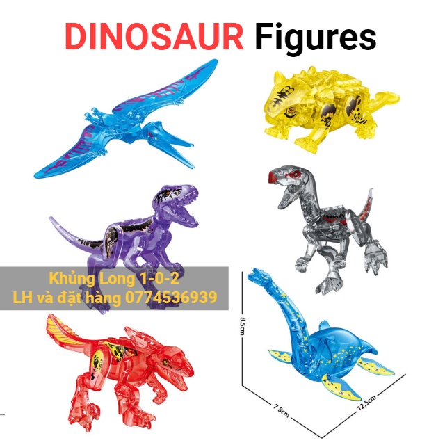 Đồ Chơi Khủng Long Therizinosaurus 2023 Nhỏ Trong Suốt Dài 13cm x Cao 8cm Jurassic World Hãng Lele