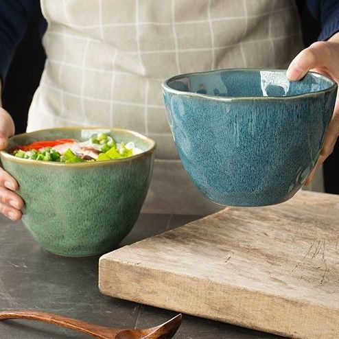 Bát Gốm Ăn Mì Ramen Nhật Bản Màu Sắc Đơn Giản